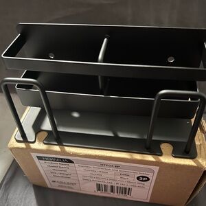 New in Box Homelia HTB24 Black Stainless Accessories Holder